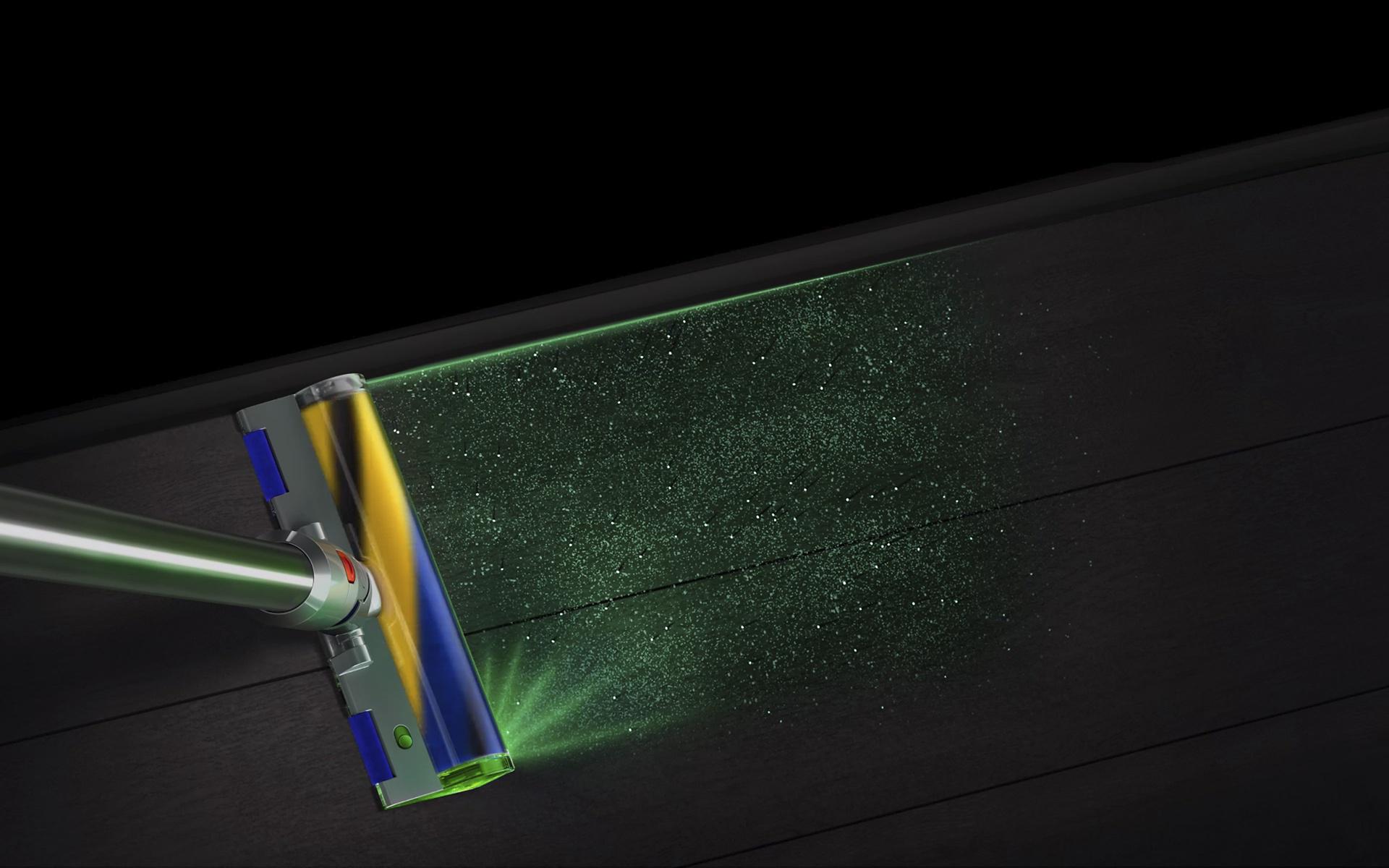 SEO TITLE: שואב אבק אלחוטי Dyson V15 Detect Absolute: ניקיון יסודי של כל מקום בבית בתמונה זו רואים את שואב האבק האלחוטי Dyson V15 Detect Absolute, שואב חזק וחכם עם לייזר לזיהוי אבק מיקרוסקופי. השואב מציע עד 60 דקות עבודה רציפה, משקל קל של 3 ק