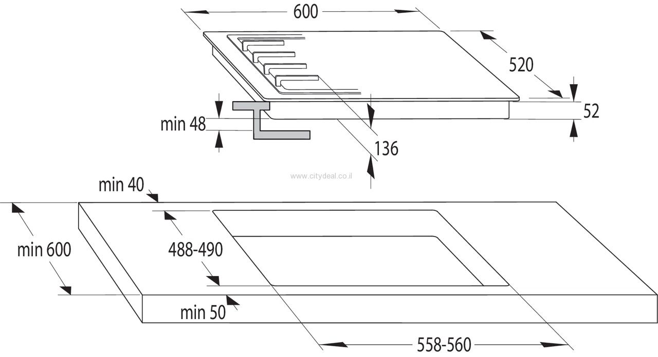 כיריים גז gorenje דגם GTW641EB – תמונה 8