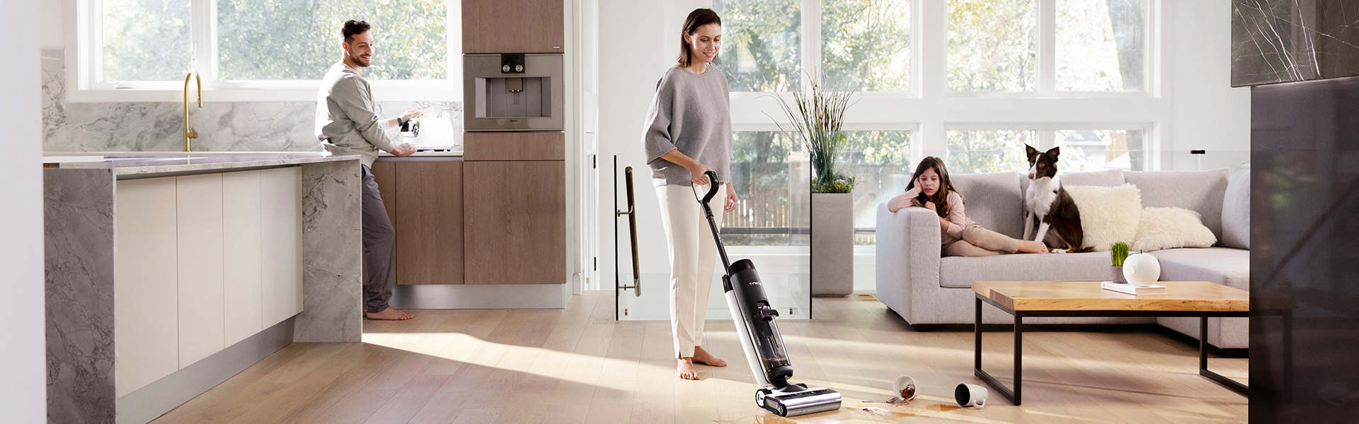 שוטף-שואב Tineco דגם Floor One S7 Pro יבואן רשמי שואב-שוטף Tineco Floor One S7 Pro מנקה רצפות במהירות ויעילות, הדמיית פתרון ניקיון לבית