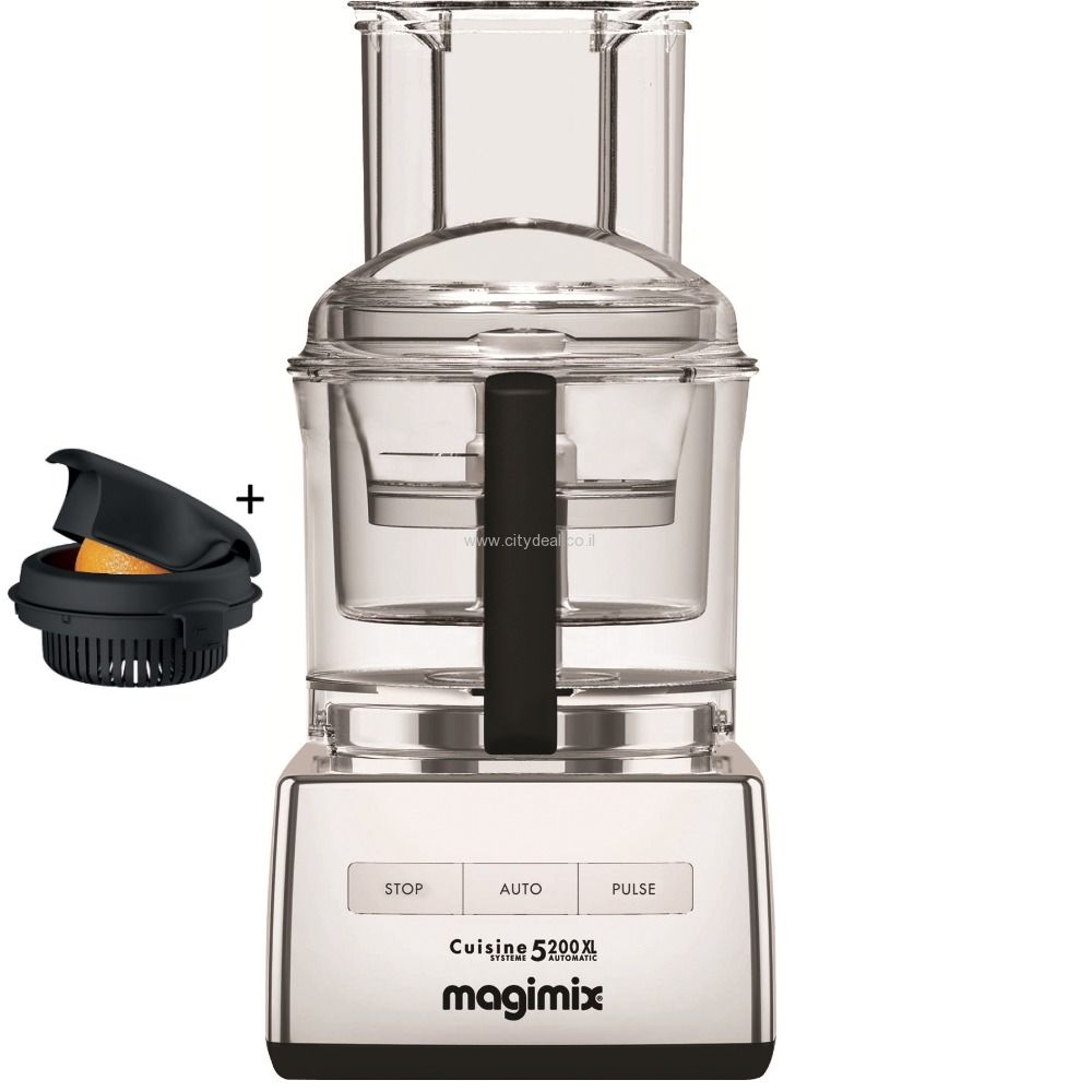 Magimix CS5200JCMXL Premium: מעבד המזון המוביל 3.6 ליטר | כרום מט | תוצרת צרפת יבואן רשמי