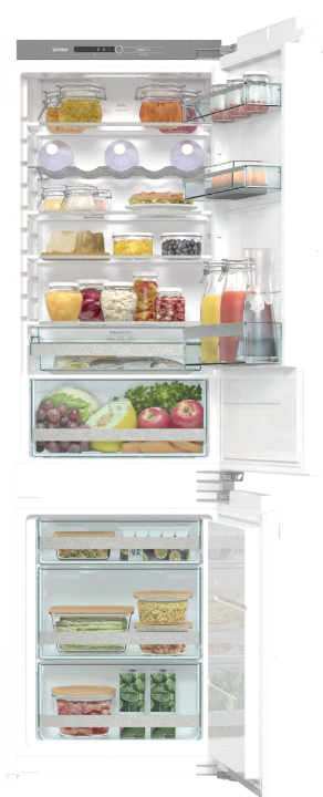 מקרר מקפיא תחתון אינטגרלי Gorenje דגם NRKI2181A1 יחידה בודדת 269 ליטר – תמונה 6