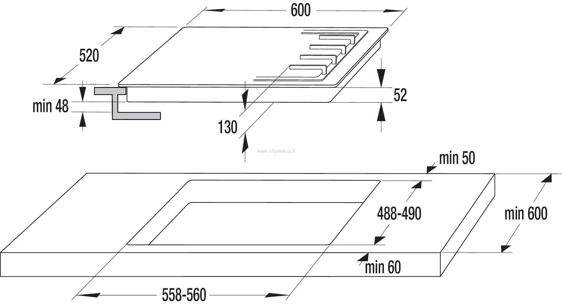 כיריים גז Gorenje דגם GW6D41CLI – תמונה 5