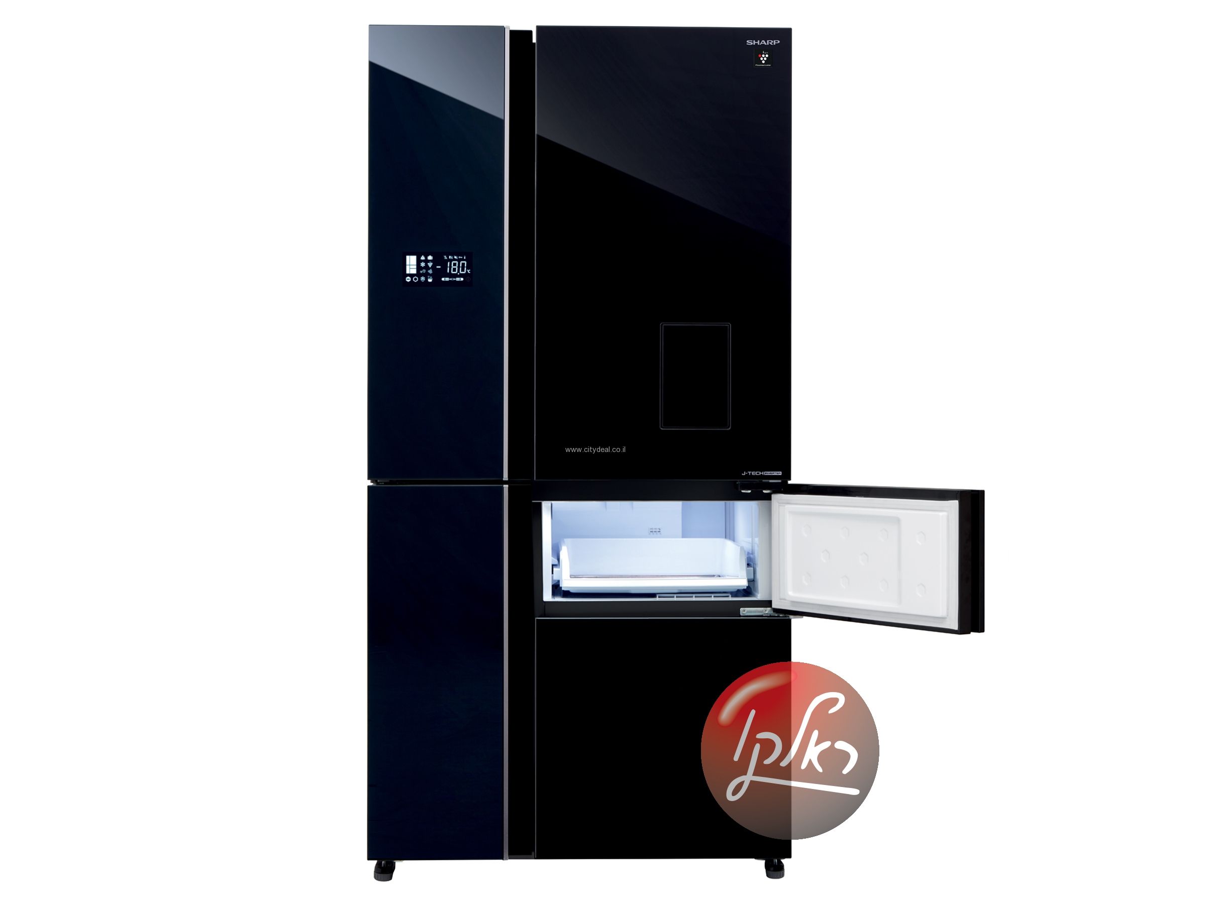 מקרר 5 דלתות Sharp SJ-9711 – 661 ליטר מהדרין עם PLASMACLUSTER וחלל ענק ללא מחיצה | יבואן רשמי – תמונה 2