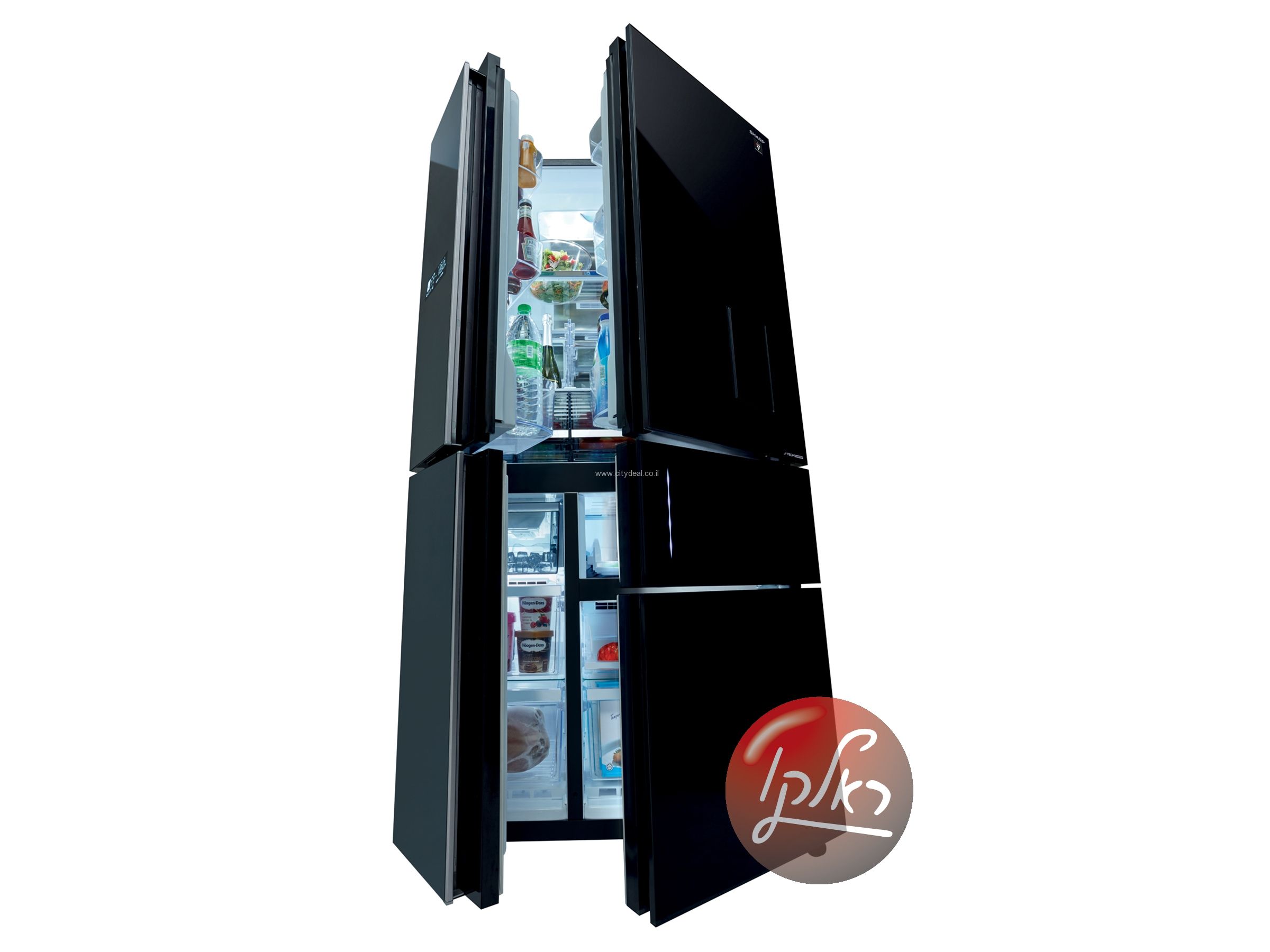 מקרר 5 דלתות Sharp SJ-9711 – 661 ליטר מהדרין עם PLASMACLUSTER וחלל ענק ללא מחיצה | יבואן רשמי – תמונה 3