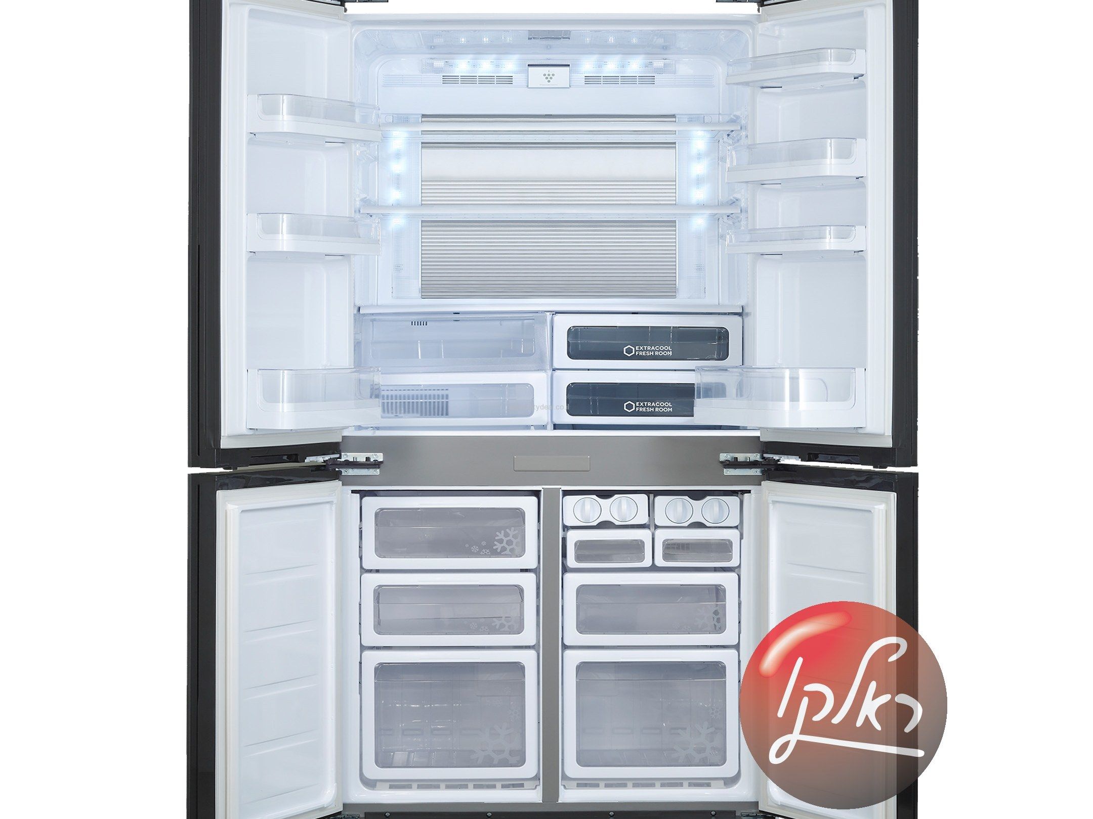מקרר מקפיא תחתון Sharp דגם SJ-8912-WH יבואן רשמי