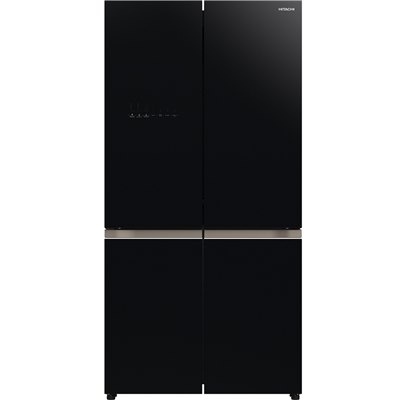 מקרר מקפיא תחתון HITACHI R-WB640VRS0 זכוכית שחורה – תמונה 2