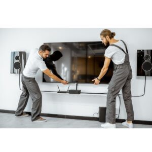 התקנת טלוויזיה 43" -65" + מתקן צמוד קיר במעמד האספקה