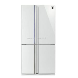 מקרר 4 דלתות מקפיא תחתון Sharp SJ-FS87-WH - זכוכית לבנה