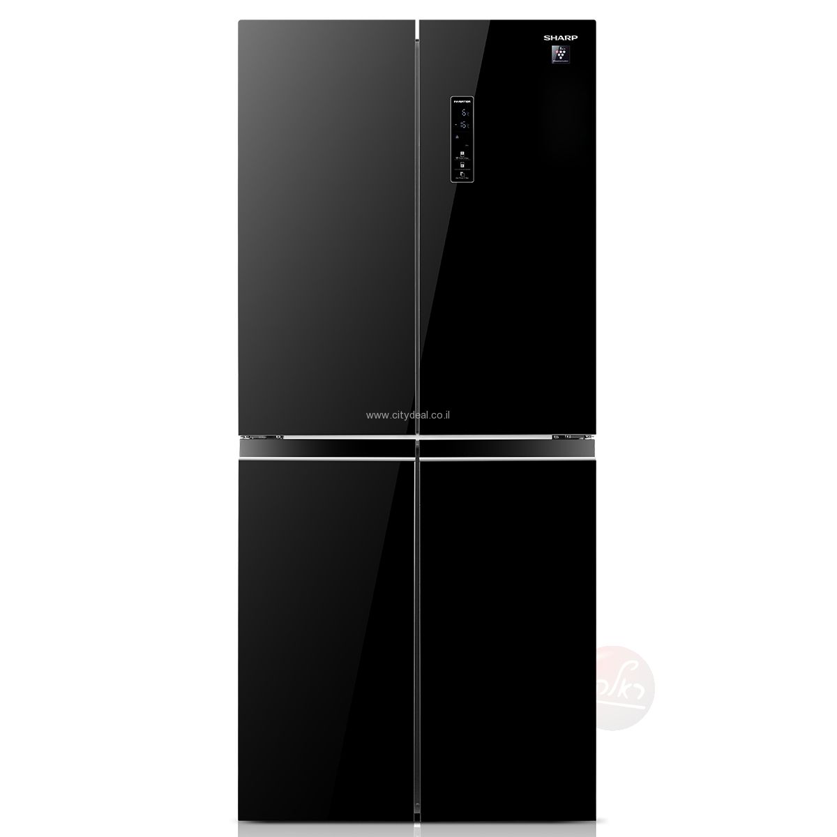 מקרר 4 דלתות SHARP SJ8435BL – בנפח 401 ליטר זכוכית שחורה No-Frost | יבואן רשמי-משלוח מהיר – תמונה 3