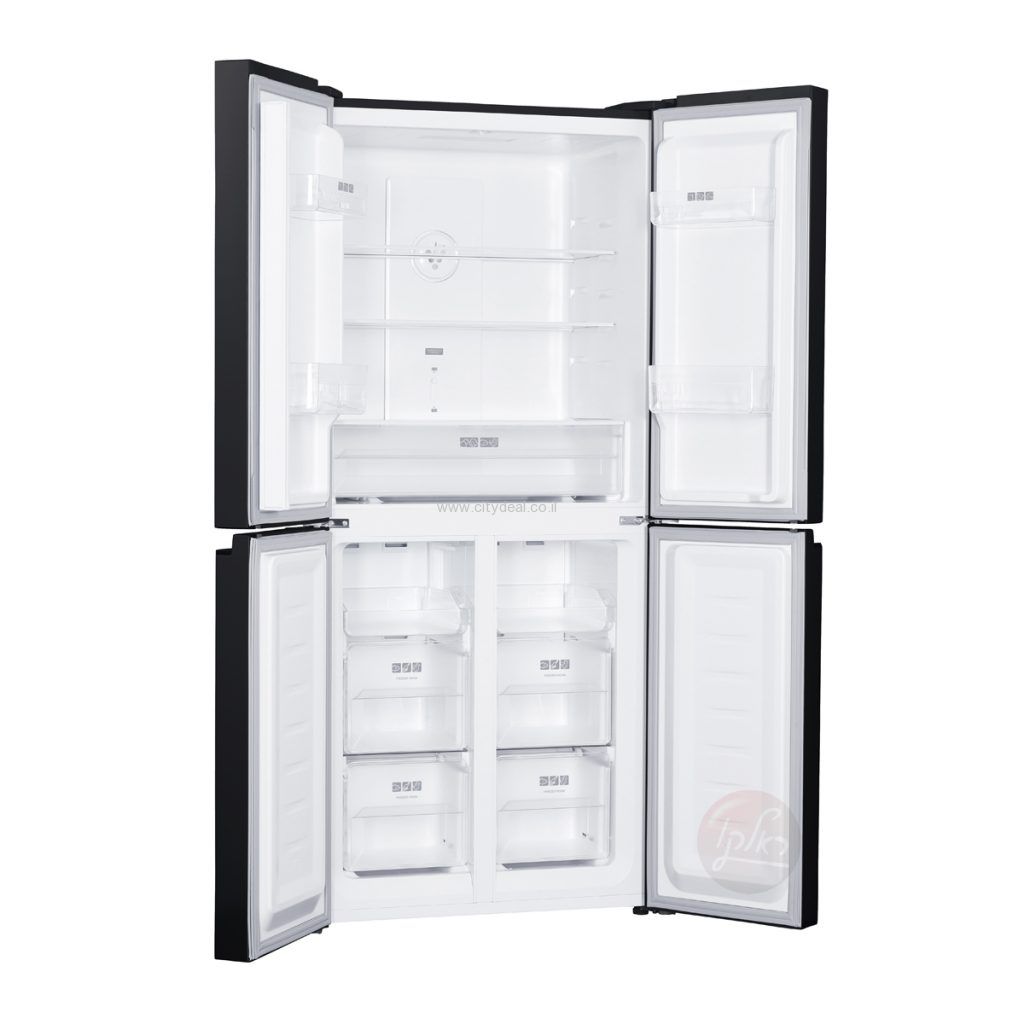 מקרר 4 דלתות SHARP SJ8435BL – בנפח 401 ליטר זכוכית שחורה No-Frost | יבואן רשמי-משלוח מהיר