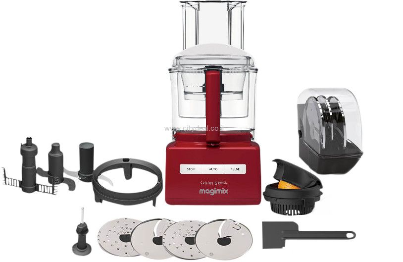 Magimix CS5200JRXL Premium: מעבד המזון המוביל 3.6 ליטר | אדום | תוצרת צרפת יבואן רשמי – תמונה 2