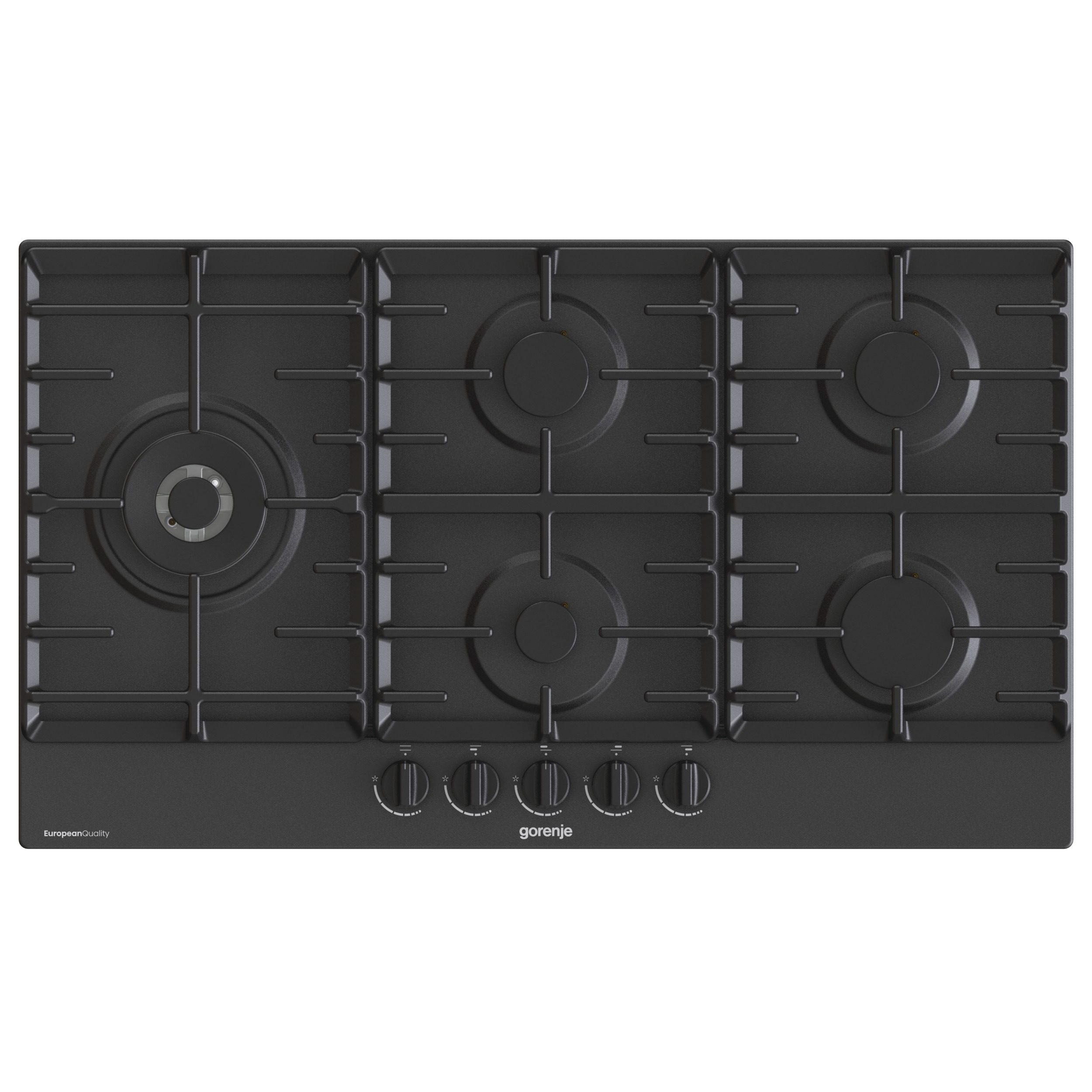 כיריים גז Gorenje GW951MB עם 5 מבערים ברוחב 90 ס"מ-גימור שחור – תמונה 4