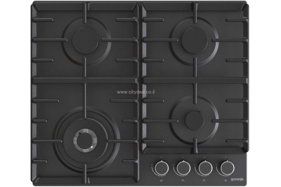 כיריים גז Gorenje GW642AB - ברוחב 60 ס״מ, משטח BigSurface רחב עם מבער ווק עוצמתי | משלוח מהיר
