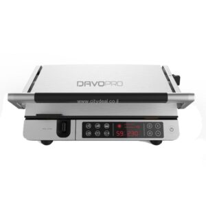 טוסטר לחיצה / גריל Davo PRO DGR820 – עם 6 תוכניות בישול, מד טמפרטורה ופלטות נשלפות | יבואן רשמי-משלוח מהיר