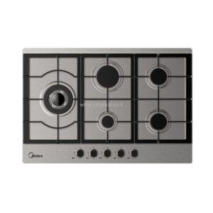 כיריים גז 5 להבות Midea 75G50ME005SFL – ברוחב 75 ס״מ עם מבער טורבו 3600W נירוסטה | יבואן רשמי