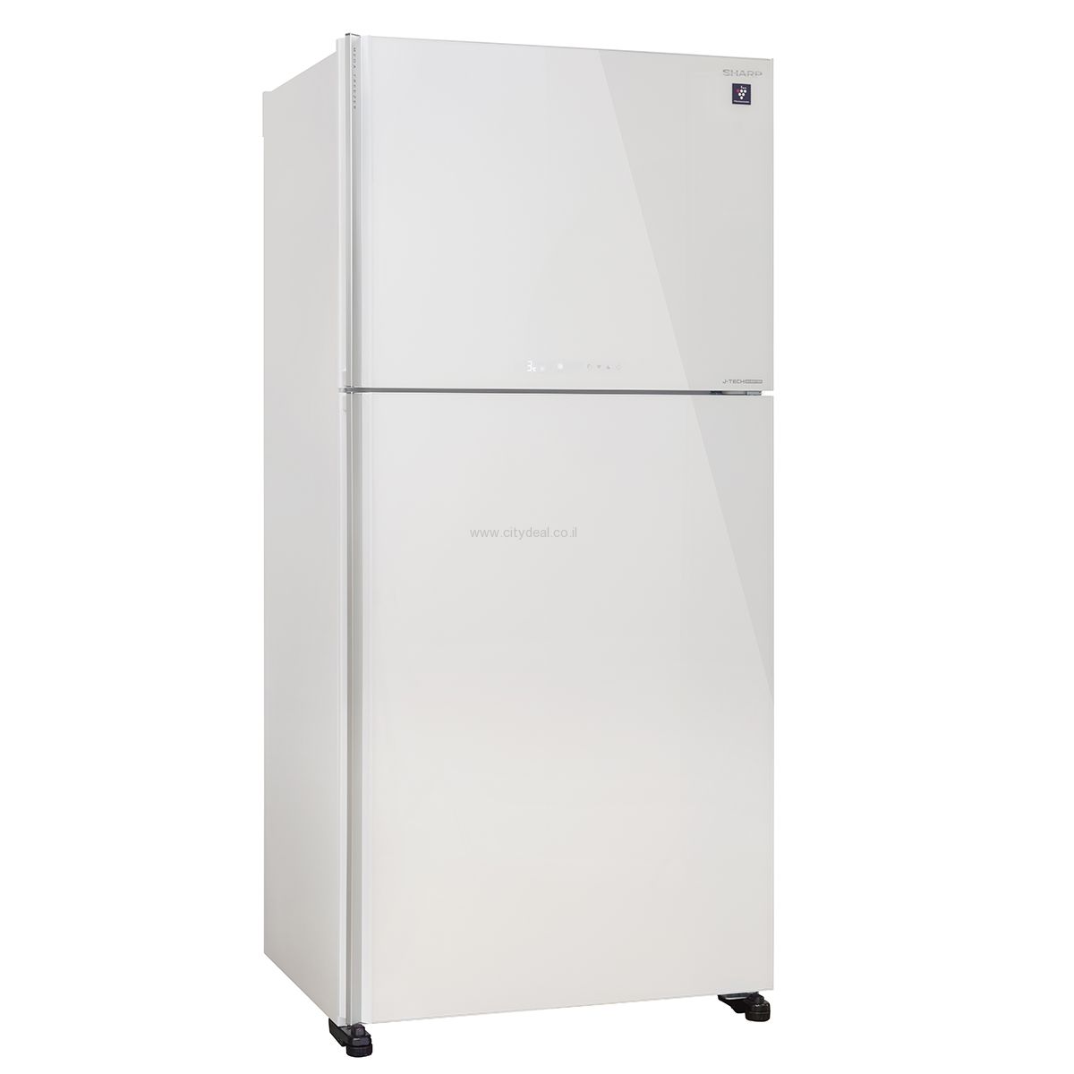 מקרר מקפיא עליון 2 דלתות Sharp SJ-4655 שארפ 558 ליטר No Frost אינוורטר זכוכית לבנה עם פיקוד שבת - יבואן רשמי | משלוח מהיר