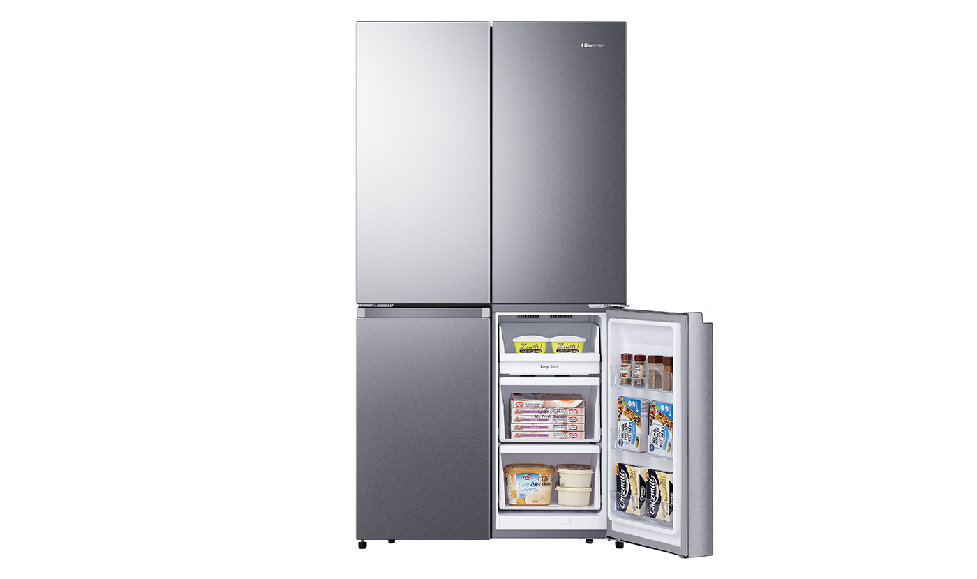 Hisense RQ72SK מקרר מקפיא תחתון הייסנס 4 דלתות 609 ליטר נירוסטה מוברשת אינוורטר עם מנגנון שבת וחג | יבואן רשמי-משלוח מהיר – תמונה 7