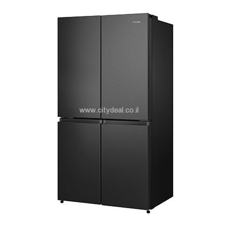 Hisense RQ72BK מקרר מקפיא תחתון הייסנס 4 דלתות 617 ליטר נירוסטה שחורה מוברשת אינוורטר עם מנגנון שבת וחג | יבואן רשמי-משלוח מהיר – תמונה 2