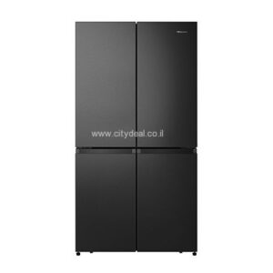 Hisense RQ72BK מקרר מקפיא תחתון הייסנס 4 דלתות 617 ליטר נירוסטה שחורה מוברשת אינוורטר עם מנגנון שבת וחג | יבואן רשמי-משלוח מהיר