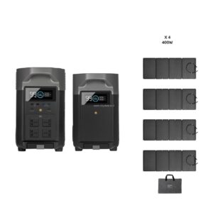 תחנת כוח ניידת EcoFlow DELTA PRO 3600 – מערכת סולארית היברידית 7.2kWh עם תא הרחבה ו־4 פאנלים | יבואן רשמי