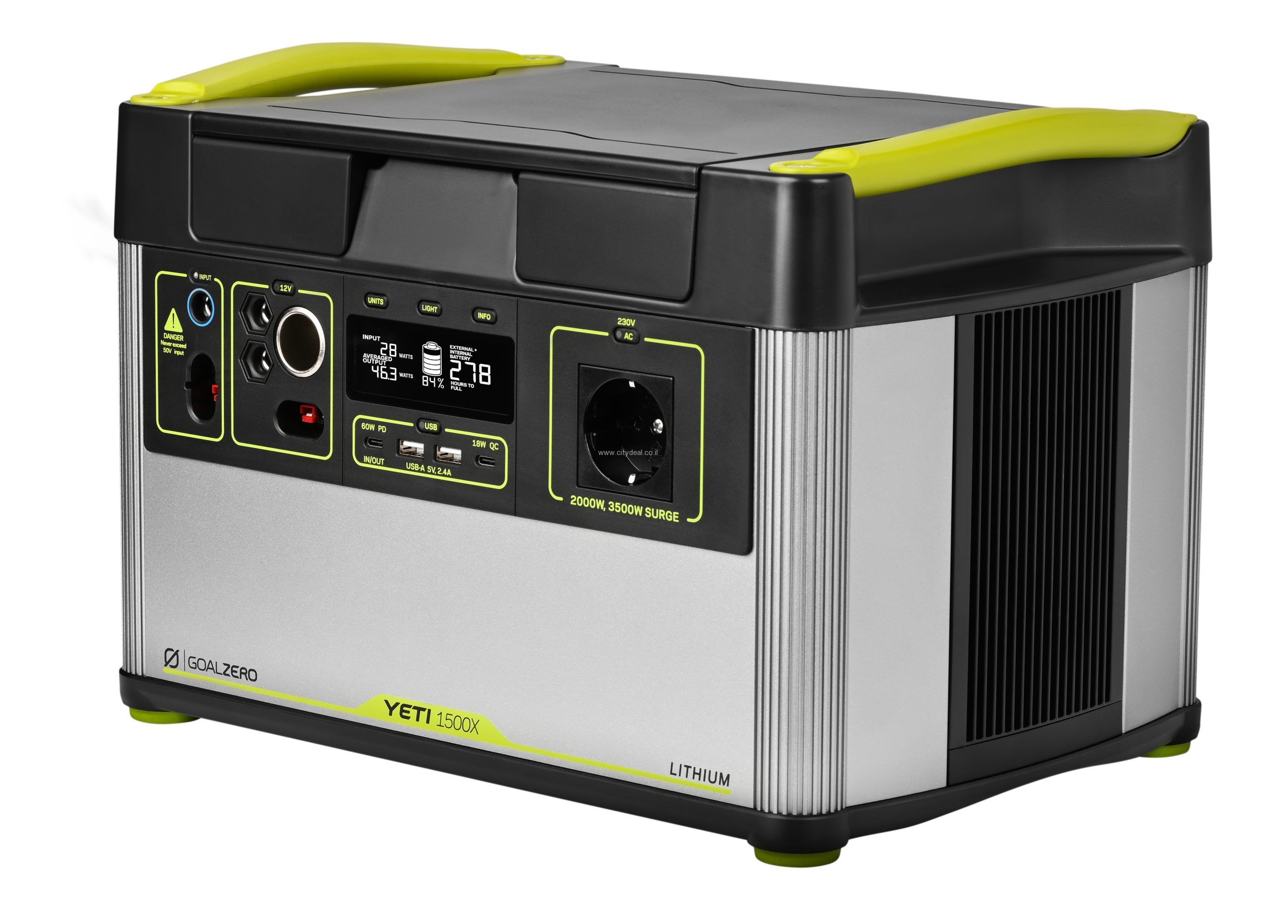 תחנת כח ניידת GoalZero דגם YETI 1000X + 4 תאי הרחבה יבואן רשמי – תמונה 2