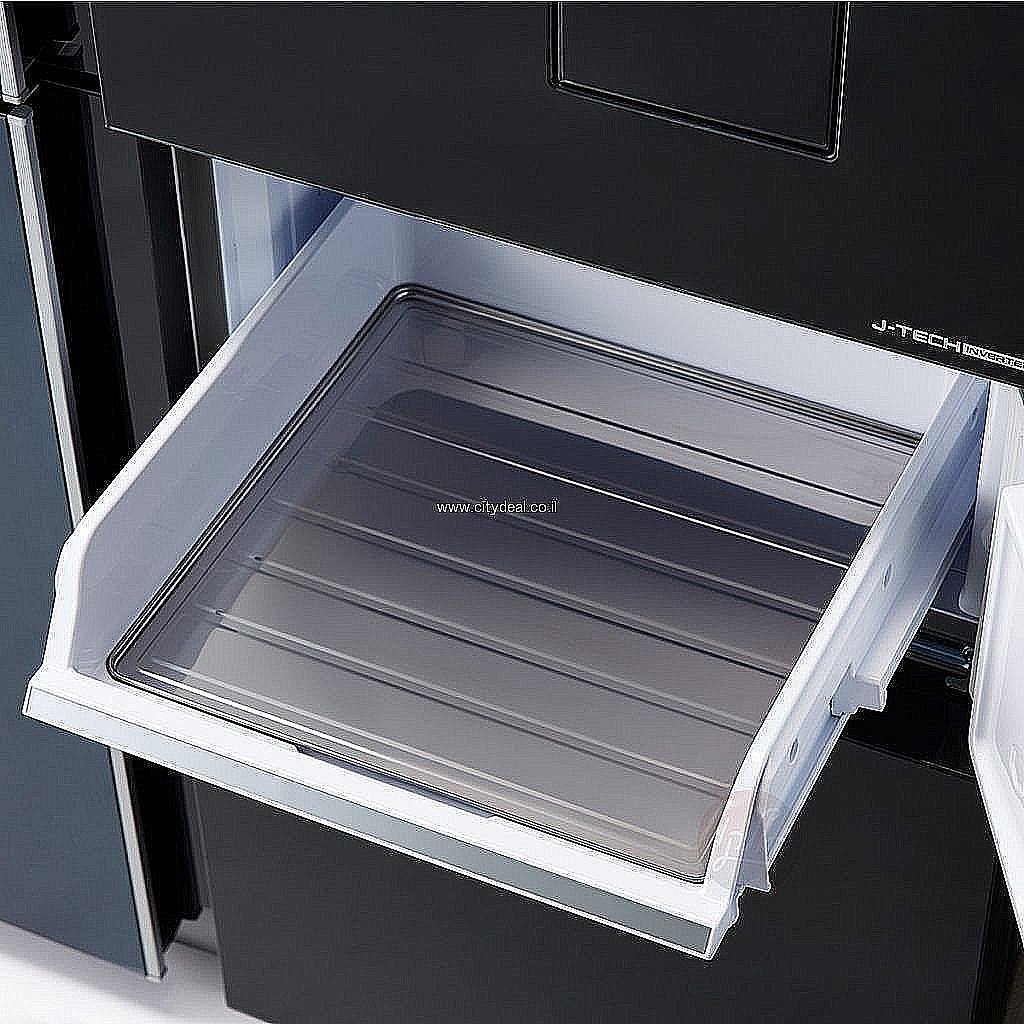 מקרר 5 דלתות Sharp SJ-9730BK – 661 ליטר מהדרין עם PLASMACLUSTER וחלל ענק ללא מחיצה | זכוכית שחורה | יבואן רשמי – תמונה 7