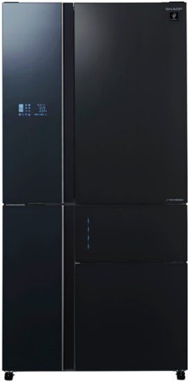 מקרר 5 דלתות Sharp SJ-9730BK – 661 ליטר מהדרין עם PLASMACLUSTER וחלל ענק ללא מחיצה | זכוכית שחורה | יבואן רשמי