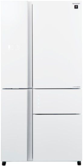 מקרר 5 דלתות שארפ Sharp SJ-R9730 מקפיא תחתון 661 ליטר זכוכית לבנה NoFrost מהדרין ללא מחיצה - יבואן רשמי