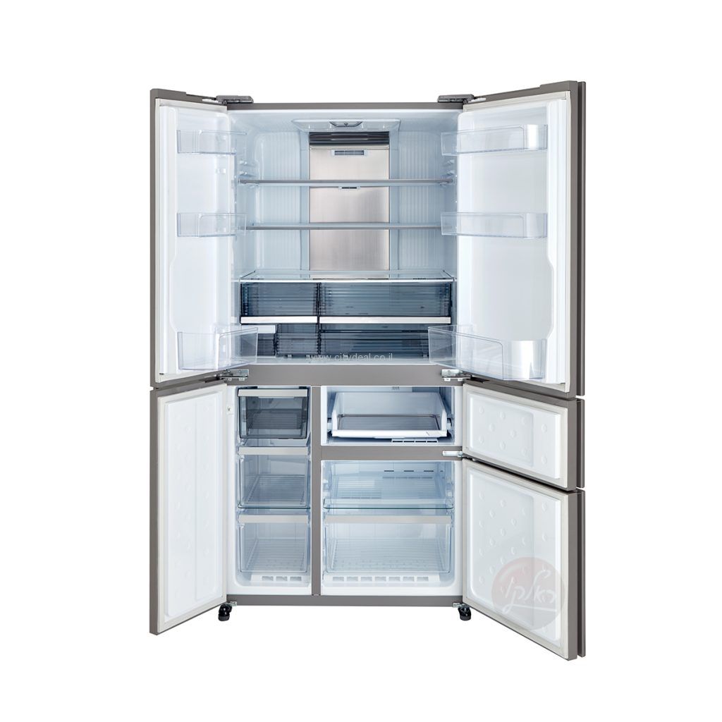 מקרר 5 דלתות Sharp SJ-9630 SL – 668 ליטר עם PLASMACLUSTER וחלל ענק ללא מחיצה התקן שבת מהדרין נירוסטה | יבואן רשמי – תמונה 2