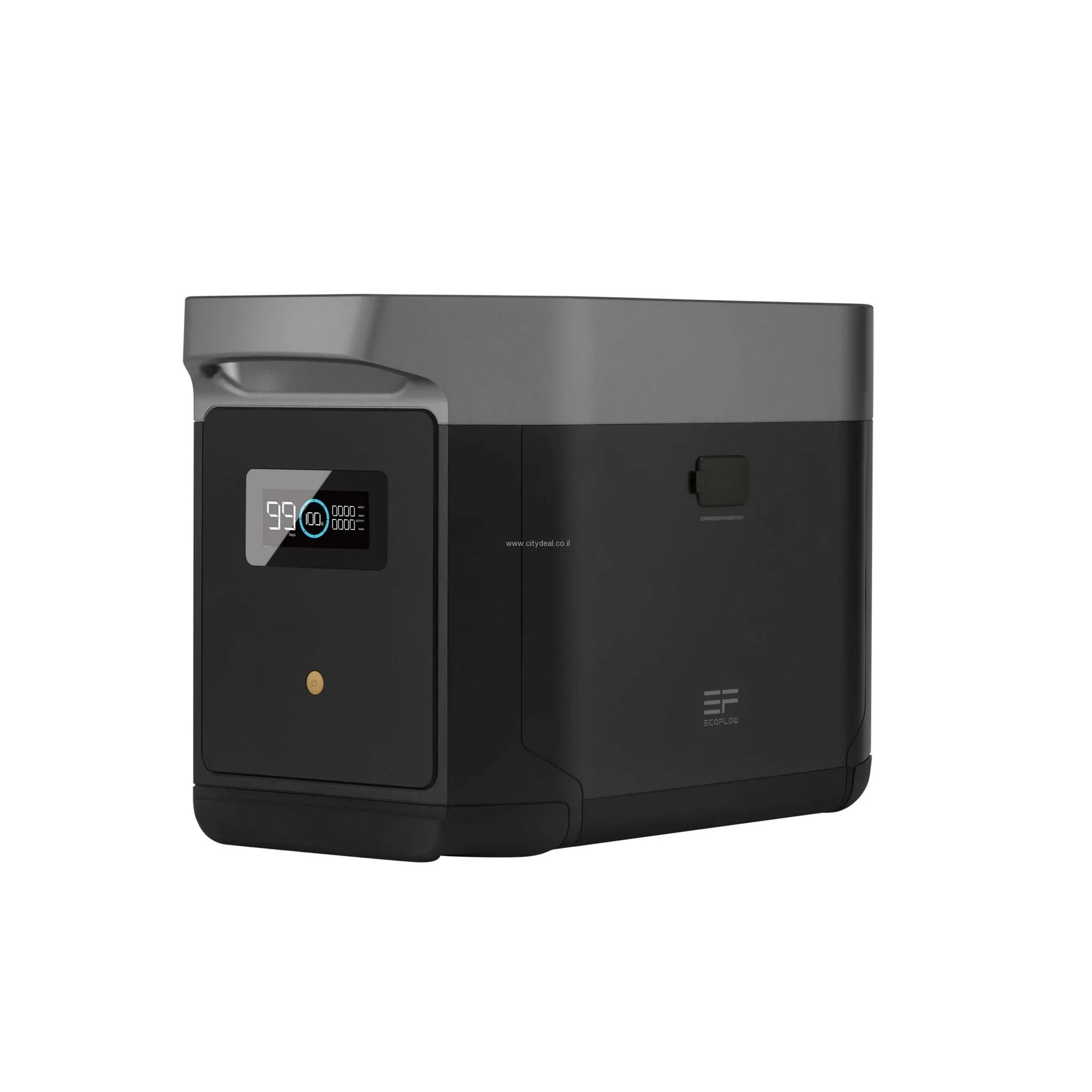 EcoFlow Delta Max 2000 – ,תא הרחבה לתחנת כוח 2016Wh | טעינה מהירה | יבואן רשמי