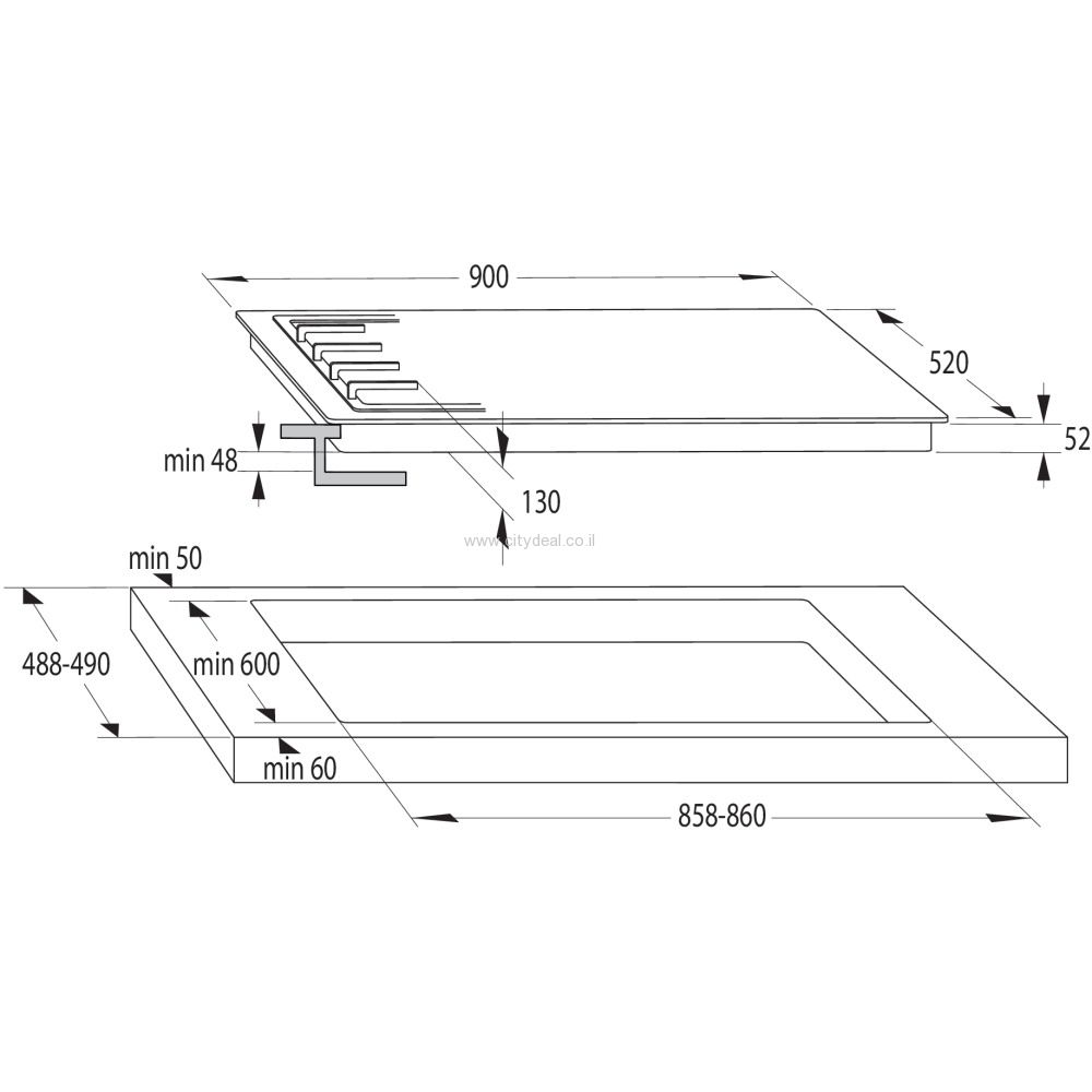 כיריים גז Gorenje דגם GW9C51X – תמונה 3