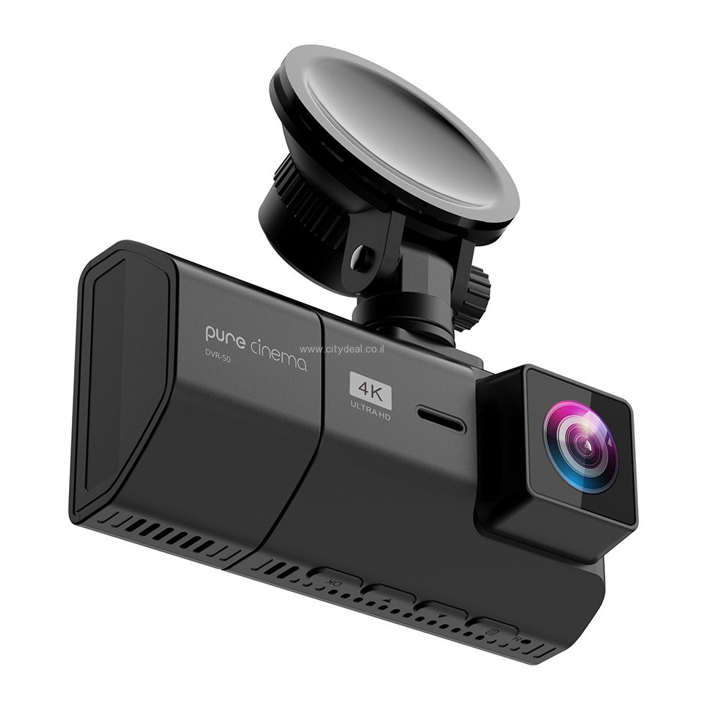 מצלמת דרך לרכב באיכות PURE CINEMA 4K דגם: DVR-50 | יבואן רשמי – תמונה 3