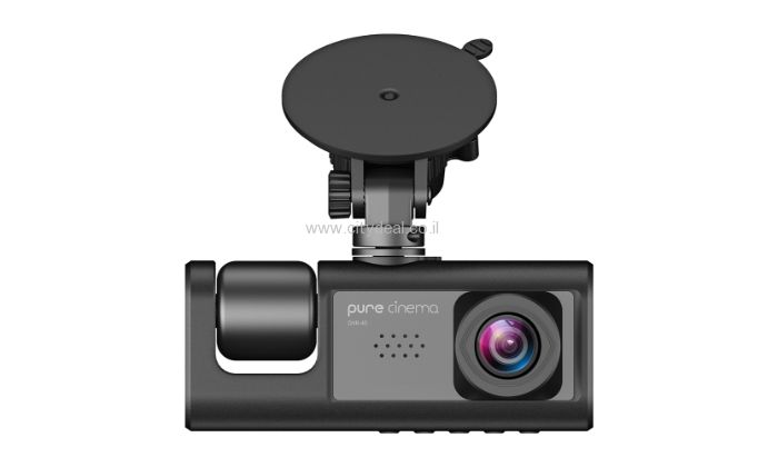 מצלמת דרך לרכב עם 3 עדשות צילום PURE CINEMA דגם: DVR-45 | יבואן רשמי