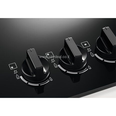 Zanussi ZGO68420BA כיריים גז 60 ס״מ זכוכית שחורה זנוסי יבואן רשמי | משלוח מהיר – תמונה 3