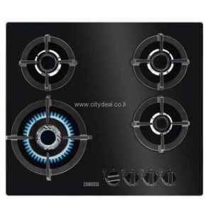 Zanussi ZGO68420BA ‏כיריים גז 60 ס״מ זכוכית שחורה זנוסי יבואן רשמי | משלוח מהיר