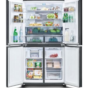 מקרר 4 דלתות מקפיא תחתון Sharp SJ-8570SL שארפ 532 ליטר No Frost נירוסטה מושחרת עם פיקוד שבת - יבואן רשמי | משלוח מהיר