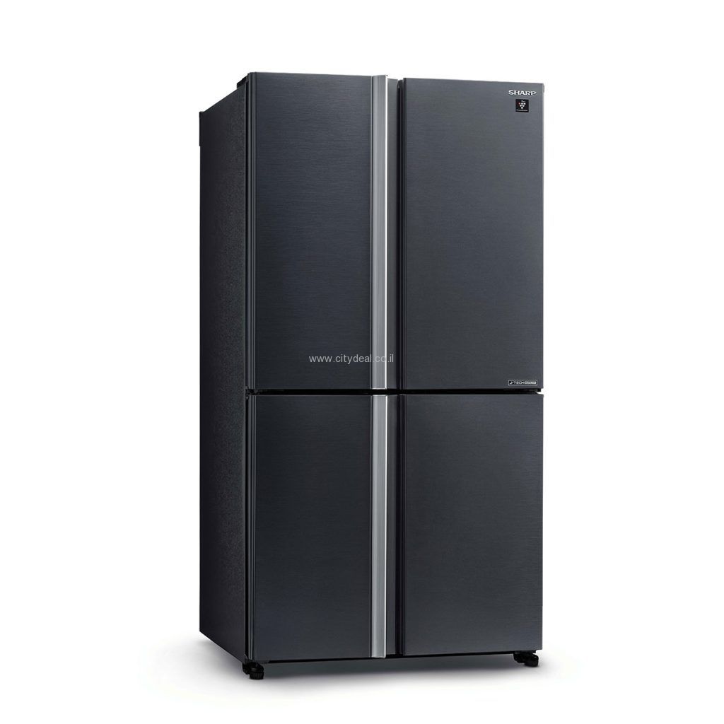 מקרר 4 דלתות מקפיא תחתון Sharp SJ-8570SL שארפ 532 ליטר No Frost נירוסטה מושחרת עם פיקוד שבת - יבואן רשמי | משלוח מהיר – תמונה 3