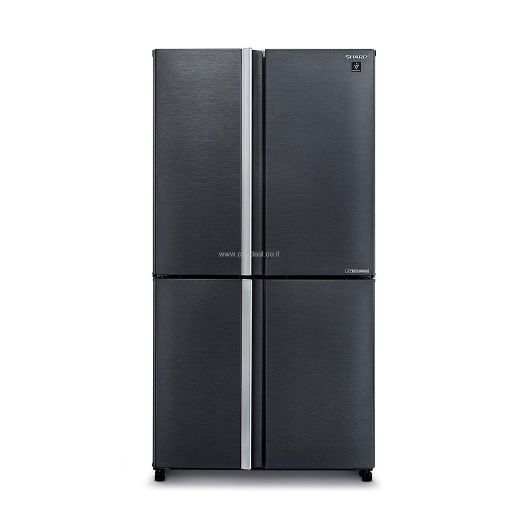 מקרר 4 דלתות מקפיא תחתון Sharp SJ-8570SL שארפ 532 ליטר No Frost נירוסטה מושחרת עם פיקוד שבת - יבואן רשמי | משלוח מהיר – תמונה 4
