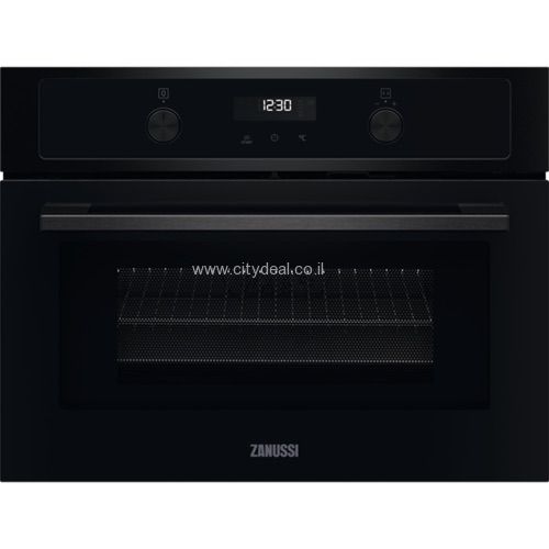 תנור בנוי משולב מיקרוגל Zanussi ZVENM7K1 43 ליטר, גובה 45 ס״מ | יבואן רשמי