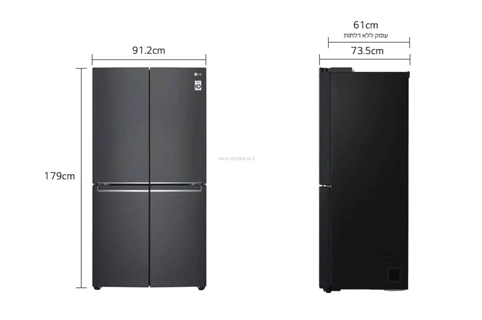 מקרר מקפיא תחתון LG GR-B718MB יבואן רשמי – תמונה 9