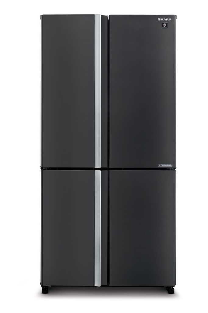 מקרר 4 דלתות מקפיא תחתון Sharp SJ-8950BK שארפ 578 ליטר אינוורטר שחור עם פיקוד שבת - יבואן רשמי