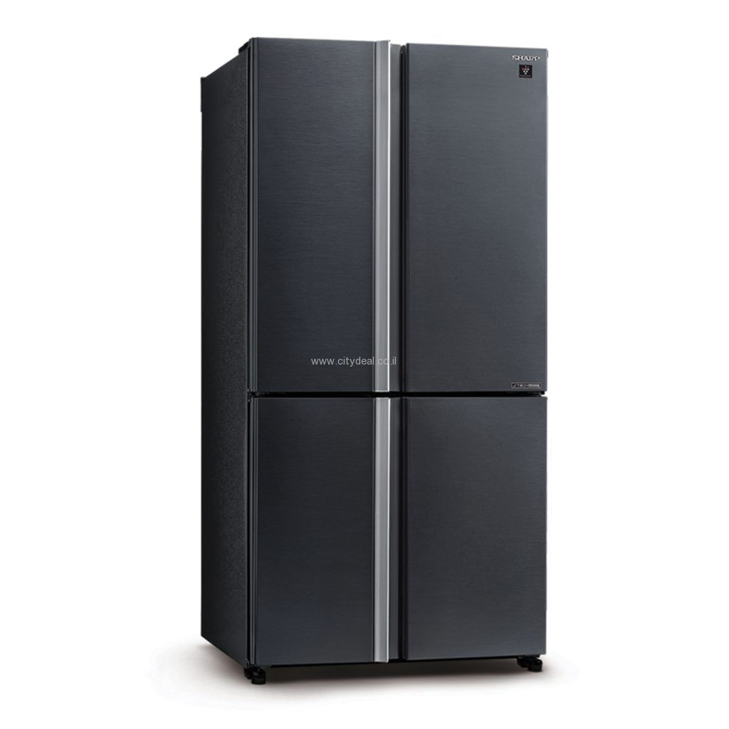 מקרר 4 דלתות מקפיא תחתון Sharp SJ-8950SL שארפ 578 ליטר אינוורטר No Frost נירוסטה שחורה עם פיקוד שבת - יבואן רשמי – תמונה 3