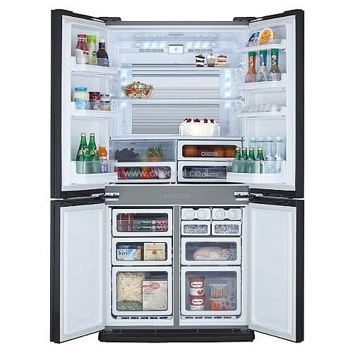 מקרר 4 דלתות מקפיא תחתון Sharp דגם SJ-8720BK יבואן רשמי | שארפ מהדרין – תמונה 2
