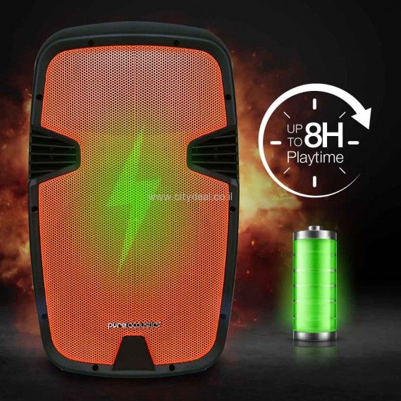 בידוריות קריוקי ניידת 15״ Pure Acoustics דגם PMW-3015 יבואן רשמי – תמונה 3