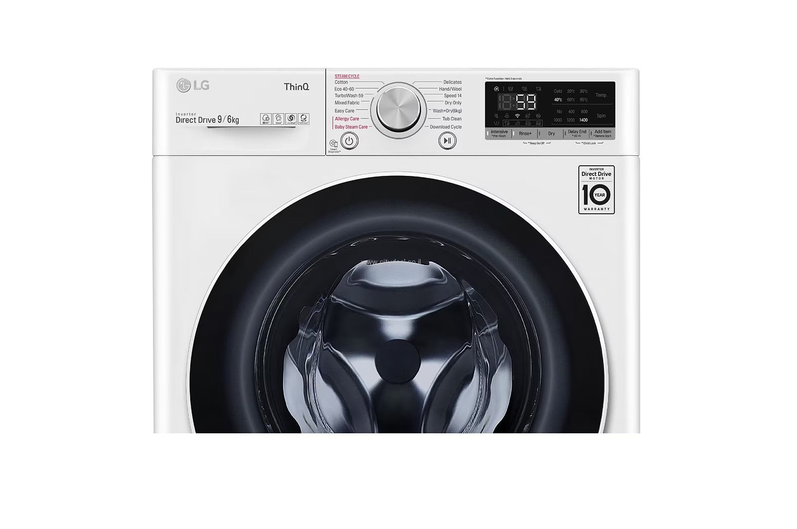 מכונת כביסה משולבת מייבש LG F1696SWDE 9 ק"ג יבואן רשמי – תמונה 2