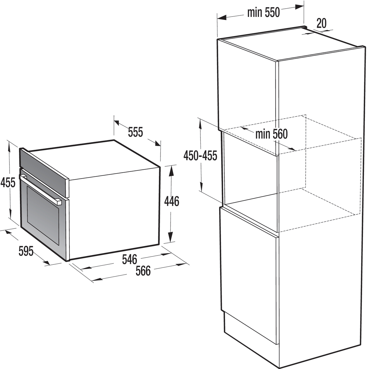 GORENJE BCM4547A10BG: תנור בנוי משולב מיקרוגל 45 ס״מ – תמונה 8