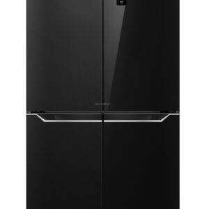 מקרר 4 דלתות Haier HRF4494FB – בנפח 472 ליטר בגימור זכוכית שחורה | יבואן רשמי