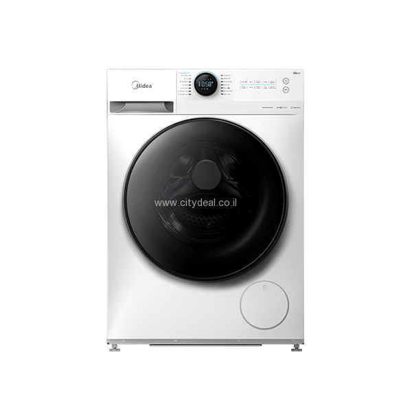 מכונת כביסה פתח קדמי 8 ק"ג 1400 סל"ד Midea MFL80-U1403B יבואן רשמי