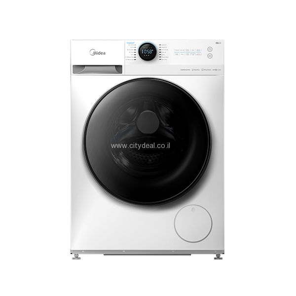 מכונת כביסה 10 ק״ג Midea MF200W100W עם WiFi, אדים ומנוע אינוורטר | יבואן רשמי