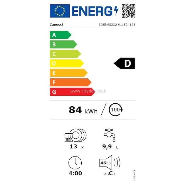 מדיח כלים Zanussi ZDSN653X2 יבואן רשמי – תמונה 5
